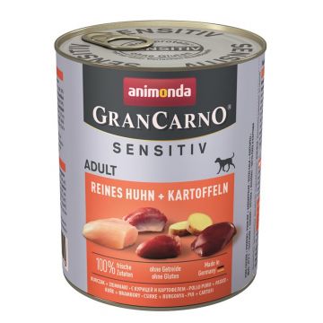 Animonda Dog GranCarno Adult Sensitive Huhn & Kartoffeln 800g (Menge: 6 je Bestelleinheit) Animonda Dog GranCarno Adult Sensitive Huhn & Kartoffeln 800g (Menge: 6 je Bestelleinheit)
