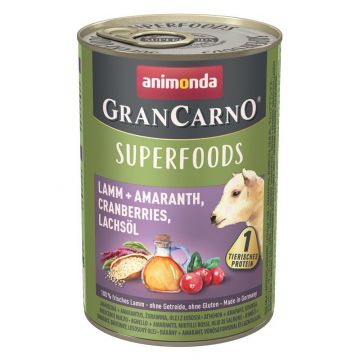 Animonda GranCarno Adult Superfood Lamm & Amaranth 400g (Menge: 6 je Bestelleinheit) Animonda GranCarno Adult Superfood Lamm & Amaranth 400g (Menge: 6 je Bestelleinheit)