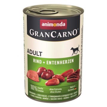 Animonda Dog GranCarno Adult Rind & Entenherzen 400g (Menge: 6 je Bestelleinheit) Animonda Dog GranCarno Adult Rind & Entenherzen 400g (Menge: 6 je Bestelleinheit)