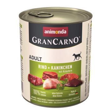 Animonda Dog GranCarno Adult Rind, Kaninchen & Kräuter 800g (Menge: 6 je Bestelleinheit) Animonda Dog GranCarno Adult Rind, Kaninchen & Kräuter 800g (Menge: 6 je Bestelleinheit)
