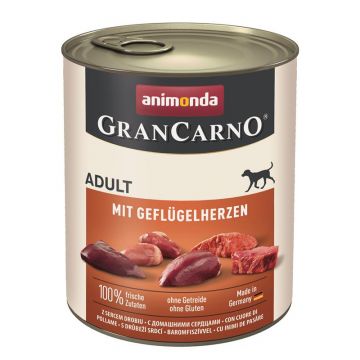 Animonda Dog GranCarno Adult mit Geflügelherzen 800g (Menge: 6 je Bestelleinheit)