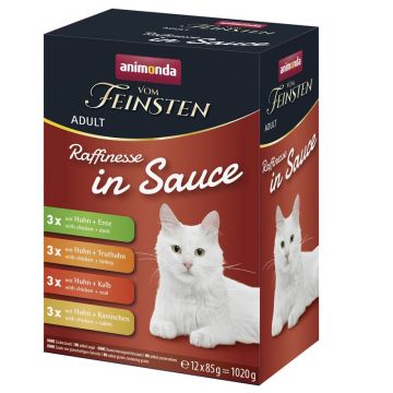 Animonda Cat vom Feinsten Raffinesse in Sauce Adult Mixpack 12 x 85g (Menge: 8 je Bestelleinheit)