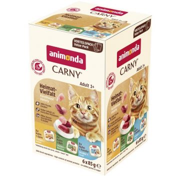Animonda Cat Carny Adult Heimat-Vielfalt 6x85g (Menge: 8 je Bestelleinheit)
