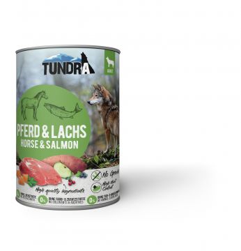 Tundra Dog Dose Pferd & Lachs 400g (Menge: 6 je Bestelleinheit) Tundra Dog Dose Pferd & Lachs 400g (Menge: 6 je Bestelleinheit)