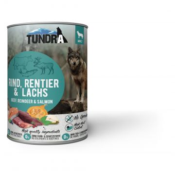 Tundra Dog Dose Rind, Rentier & Lachs 800g (Menge: 6 je Bestelleinheit) Tundra Dog Dose Rind, Rentier & Lachs 800g (Menge: 6 je Bestelleinheit)
