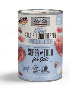 MACs Cat Kitten Kalb & Hühnerherzen 400g (Menge: 6 je Bestelleinheit)