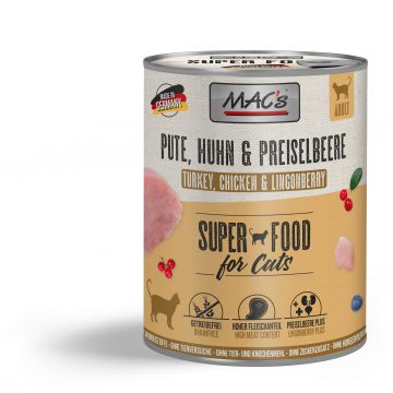Macs Cat Pute, Huhn & Preiselbeere 800g (Menge: 6 je Bestelleinheit)