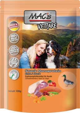 MACs Dog Mono Snack Ente 100g (Menge: 9 je Bestelleinheit)
