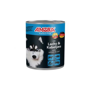 AMORA Dog Fleisch Pur Lachs & Kabeljau 800g (Menge: 6 je Bestelleinheit)