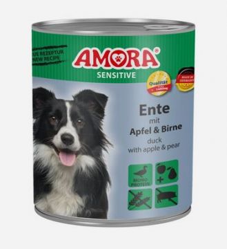 AMORA Dog Sensitive Ente mit Apfel & Birne 800g (Menge: 6 je Bestelleinheit)