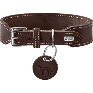 Hunter Halsband Aalborg Rindsleder dunkelbraun extrabreit 50/S-M Hunter Halsband Aalborg Rindsleder dunkelbraun extrabreit 50/S-M