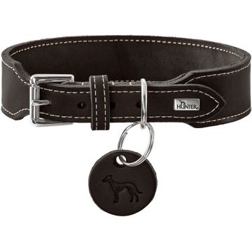 Hunter Halsband Aalborg Rindsleder schwarz extrabreit 50/S-M Hunter Halsband Aalborg Rindsleder schwarz extrabreit 50/S-M