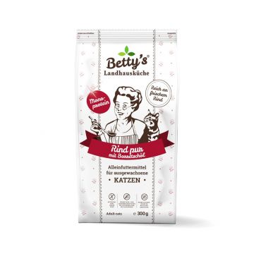 Bettys Landhausküche Katze Adult Trocken Rind pur 300g
