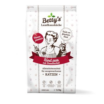 Bettys Landhausküche Katze Adult Trocken Rind pur 1,4 kg