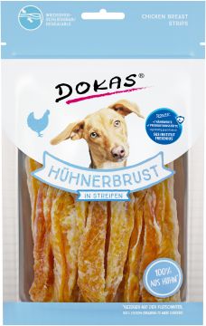 Dokas Dog Hühnerbrust in Streifen 70 g (Menge: 11 je Bestelleinheit)