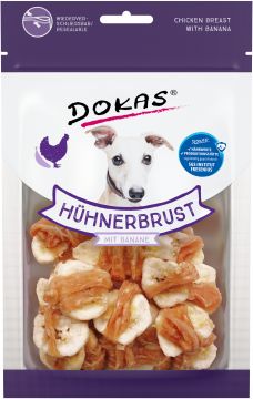 Dokas Dog Hühnerbrustfilet mit Banane 70 g (Menge: 8 je Bestelleinheit)