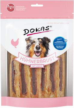 Dokas Dog Hühnerbrust mit Leber 220 g (Menge: 8 je Bestelleinheit)