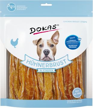 Dokas Dog Hühnerbrust in Streifen 500 g (Menge: 5 je Bestelleinheit)
