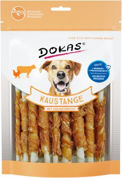 Dokas Dog Kaustange mit Hühnerbrustfilet 200 g (Menge: 9 je Bestelleinheit)