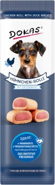 Dokas Dog Hühnchen Rolle mit Ente 10g (Menge: 32 je Bestelleinheit)