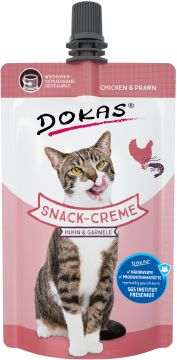 Dokas Cat Snack-Creme Huhn & Garnele 90 g (Menge: 14 je Bestelleinheit)