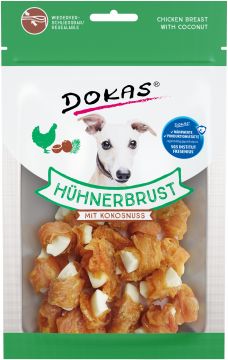 Dokas Dog Hühnerbrust mit Kokosnuss 60g (Menge: 9 je Bestelleinheit)