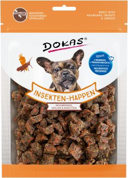 Dokas Dog Insekten-Happen Mehlwürmer, Grillen, Karotte100 g (Menge: 10 je Bestelleinheit)