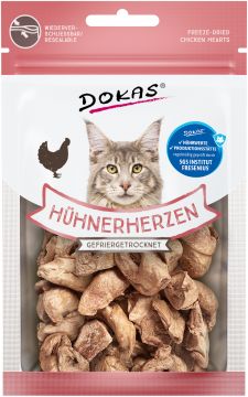 Dokas Cat Hühnerherzen gefriergetrocknet 15g (Menge: 6 je Bestelleinheit) Dokas Cat Hühnerherzen gefriergetrocknet 15g (Menge: 6 je Bestelleinheit)
