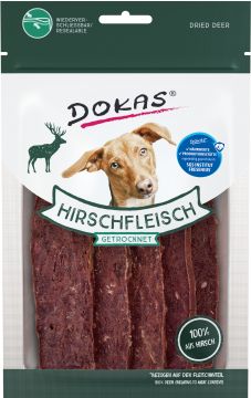 Dokas Dog Hirschfleisch getrocknet 60g (Menge: 12 je Bestelleinheit)