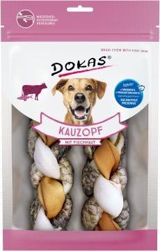 Dokas Dog Kauzopf mit Fischhaut 2er (Menge: 8 je Bestelleinheit)