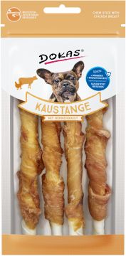 Dokas Dog Kaustange mit Hühnerbrust 50g (Menge: 10 je Bestelleinheit)