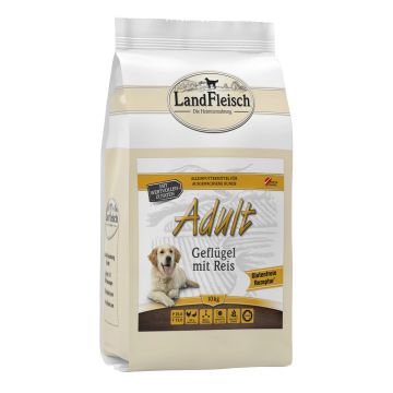 LandFleisch Dog Trocken Adult Gefl&uuml;gel mit Reis 10kg