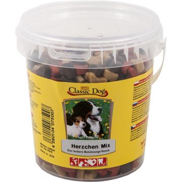 Classic Dog Snack Herzchen Mix 500g im Eimer Classic Dog Snack Herzchen Mix 500g im Eimer