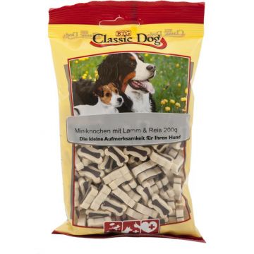 Classic Dog Snack Miniknochen mit Lamm & Reis 200g (Menge: 12 je Bestelleinheit) Classic Dog Snack Miniknochen mit Lamm & Reis 200g (Menge: 12 je Bestelleinheit)