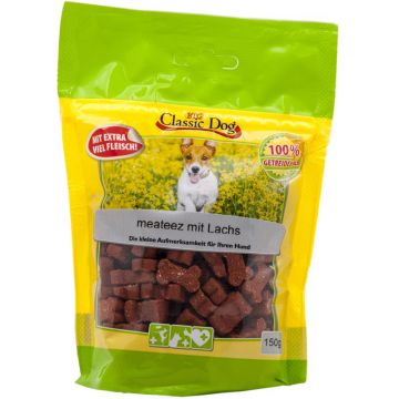Classic Dog Snack meateez mit Lachs 150g (Menge: 12 je Bestelleinheit) Classic Dog Snack meateez mit Lachs 150g (Menge: 12 je Bestelleinheit)