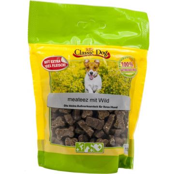 Classic Dog Snack meateez mit Wild 150g (Menge: 12 je Bestelleinheit) Classic Dog Snack meateez mit Wild 150g (Menge: 12 je Bestelleinheit)