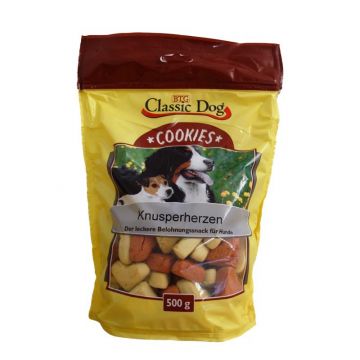 Classic Dog Snack Cookies Knusperherzen 500g
