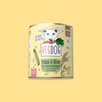 VEGDOG Senior Erbsen & Hirse 800g (Menge: 6 je Bestelleinheit)