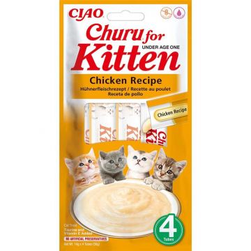 Inaba Cat Churu Kitten Chicken 4x14g Inaba Cat Churu Kitten Chicken 4x14g