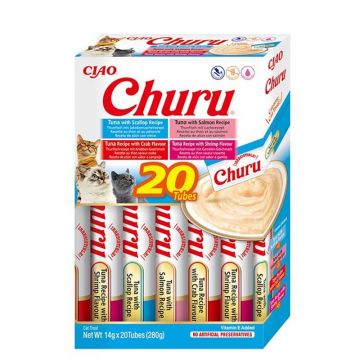 Inaba Cat Churu Varieties Tuna & Seafood 20x14g
