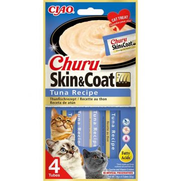 Inaba Cat Churu Skin & Coat Tuna 4x14g Inaba Cat Churu Skin & Coat Tuna 4x14g