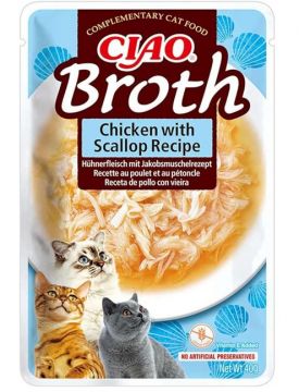 Inaba Cat Ciao Brooth Chicken & Scallop 40g