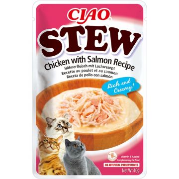 Inaba Cat Ciao Stew Chicken & Salmona 40g