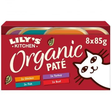 Lilys Kitchen Cat Organic Paté Schalen Multipack (8x85g) (Menge: 4 je Bestelleinheit) Lilys Kitchen Cat Organic Paté Schalen Multipack (8x85g) (Menge: 4 je Bestelleinheit)