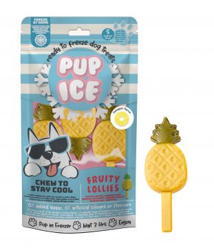 Pup Ice Dog Snack Fruity Lollies Pineapple Größe &quote;S&quote; 1 x 3 Stück