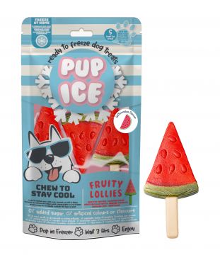 Pup Ice Dog Snack Fruity Lollies Watermelon &quote;S&quote; 1 x 3 Stück
