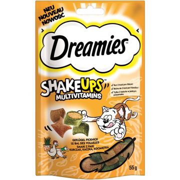 Dreamies Cat Snack ShakeUps Multivitamin Geflügel 55g (Menge: 6 je Bestelleinheit)