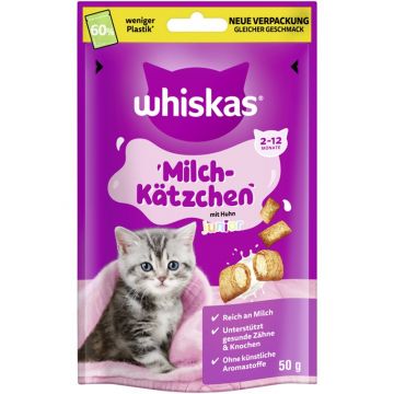 Whiskas Snack Milch-Kätzchen Junior mit Huhn 50g (Menge: 6 je Bestelleinheit)
