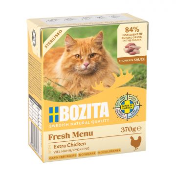 Bozita Sterilised Häppchen in Sauce mit viel Huhn 370 g (Menge: 6 je Bestelleinheit)