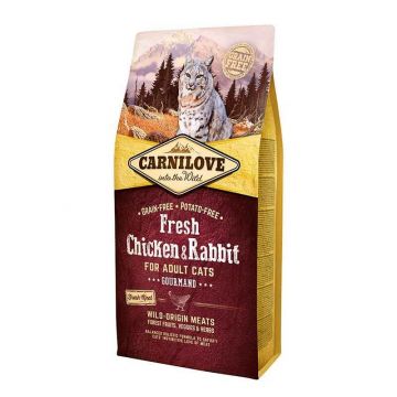 Carnilove Cat Adult Fresh Chicken & Rabbit/Gourmand 2kg Carnilove Cat Adult Fresh Chicken & Rabbit/Gourmand 2kg